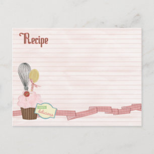 Postale carte de recettes délicieuse