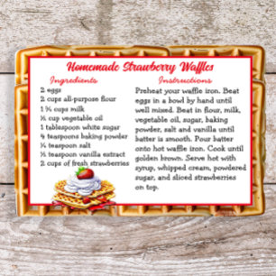 Postale Carte de recettes Fraise Fraise Fabriquée maison