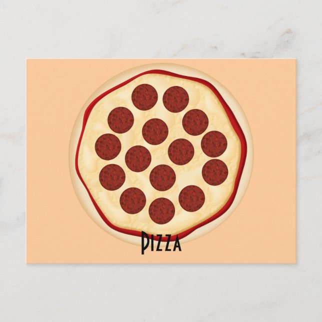 Postale Carte de recettes Pepperoni Pizza (Devant)