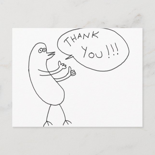 Postale Carte de remerciement !!! (Devant)