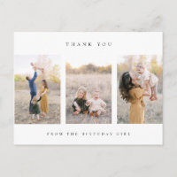 carte de remerciement d'anniversaire photo