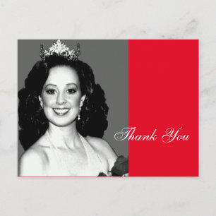 Postale Carte de remerciement de concours de beauté