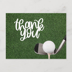Postale Carte de remerciement de golf pour golfeur