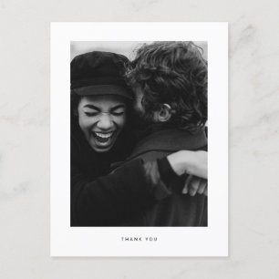 Postale Carte de remerciement de mariage photo minimaliste