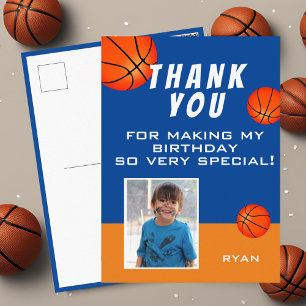 Postale Carte de remerciement de photo d'anniversaire de s