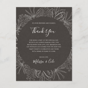 Postale Carte de Remerciement de Réception au Charbon de B