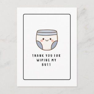 Postale Carte de remerciement drôle et mignonne - Infirmiè