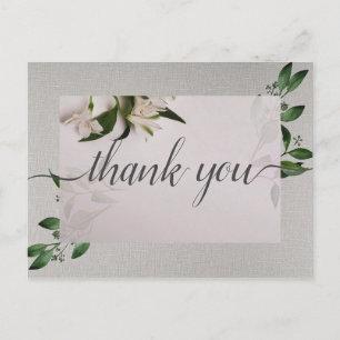 Postale Carte de remerciement élégante