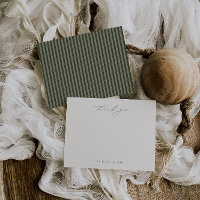 Carte de remerciement HARMONY vert olive