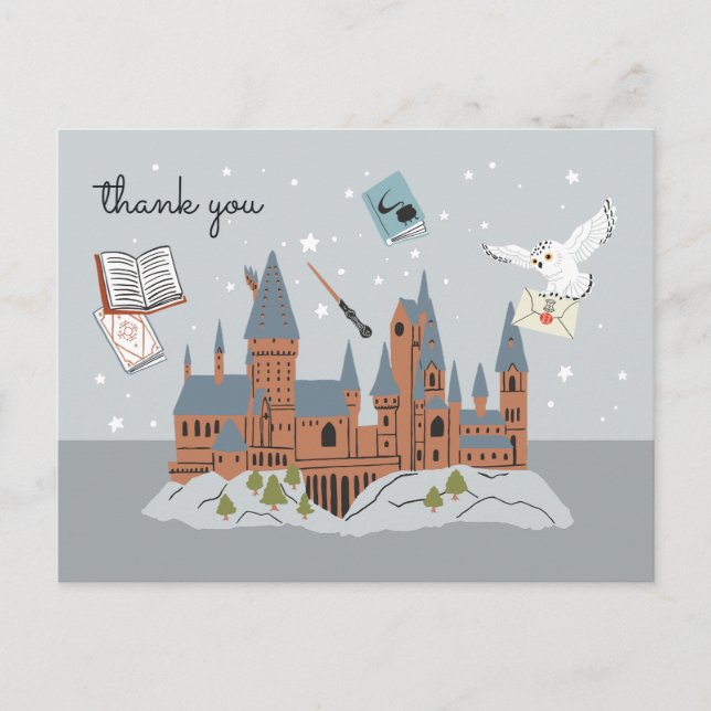 Postale Carte de remerciement Harry Potter Château de Poud (Devant)