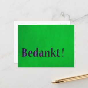 Postale Carte de remerciement hollandaise