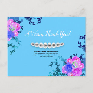 Postale Carte de remerciement orthodontiste dentiste appar