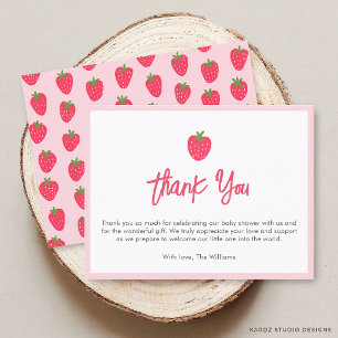 Postale Carte de Remerciement pour Baby Shower Douce Frais