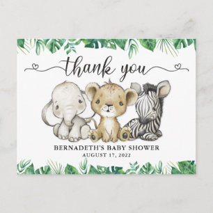 Postale Carte de remerciement pour Baby Shower Watercolor 