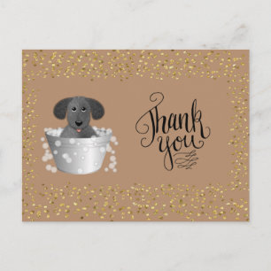 Postale Carte de remerciement pour entreprise de toilettag