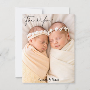 Postale Carte de remerciement pour l'anniversaire de jumel