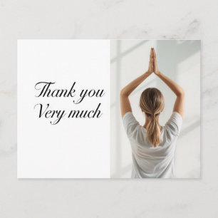 Postale Carte de remerciement Yoga Namaste