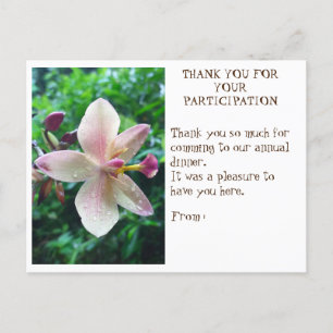 POSTALE CARTE DE REMERCIEMENTS