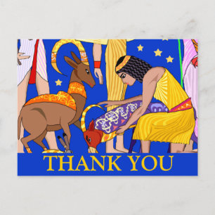 Postale Carte de remerciements à motif égyptien