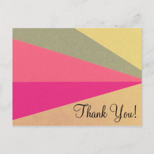 Postale Carte de remerciements Abstrait géométrique