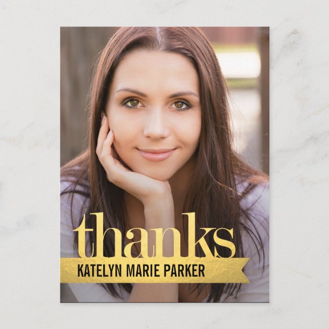 Postale Carte de remerciements brillante de diplôme de Rub (Devant)