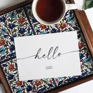 Postale Carte de remerciements d'accueil Hello de marque m