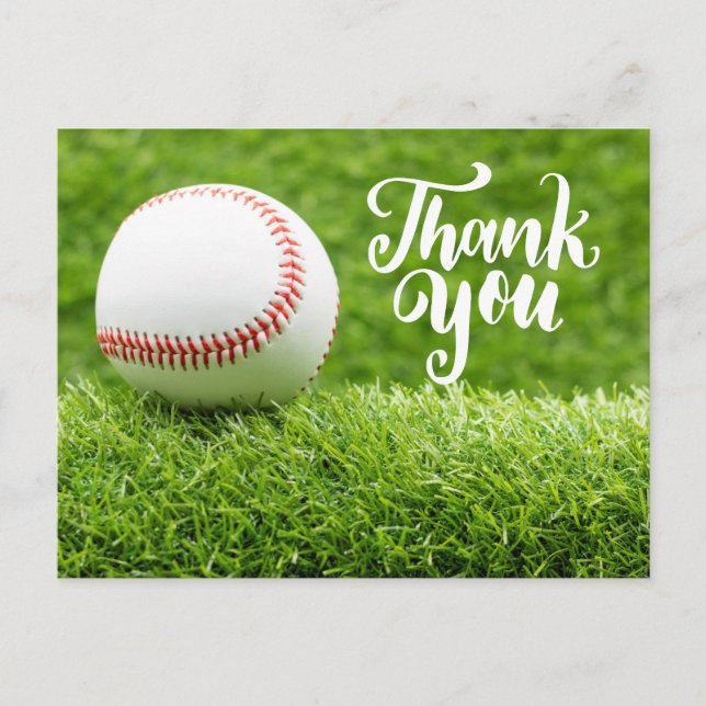 Postale Carte de remerciements de baseball (Devant)