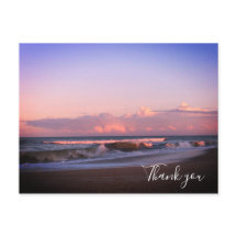 Carte de remerciements de coucher du soleil