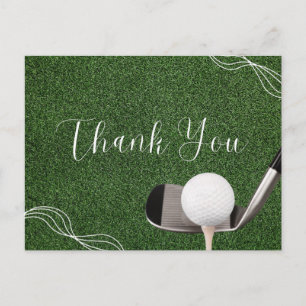 Postale Carte de remerciements de golf pour golfeur
