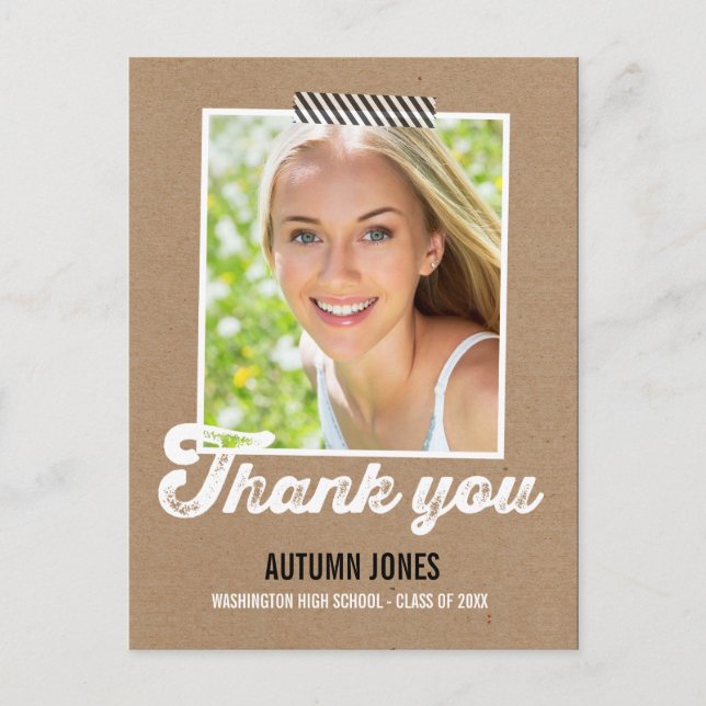 Postale Carte de remerciements de graduation (Devant)