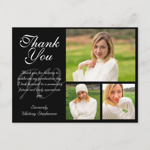 Postale Carte de remerciements de graduation personnalisab