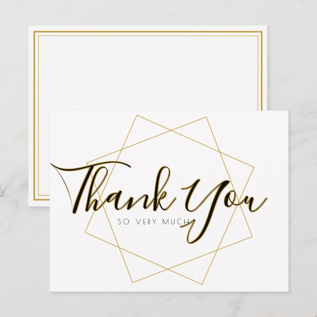 Postale Carte de remerciements de script classique (Devant / Derrière)