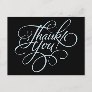 Postale Carte de remerciements de script élégant