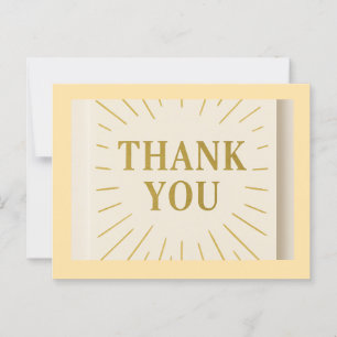 Postale Carte de remerciements Golden Rays - Salutations É