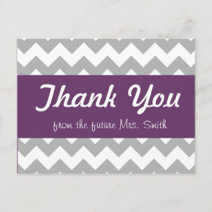 Postale carte de remerciements nuptiale
