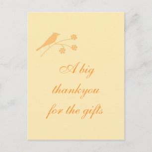 Postale Carte de remerciements nuptiale/mariage, personnal