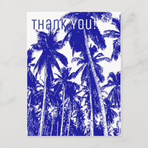 Postale Carte de remerciements. Palmiers tropicaux