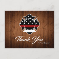 Carte de remerciements pompier