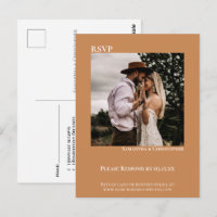 Carte de réponse de mariage minimaliste photo mode