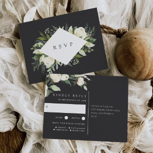Postale Carte de réponse pour le choix de repas de mariage