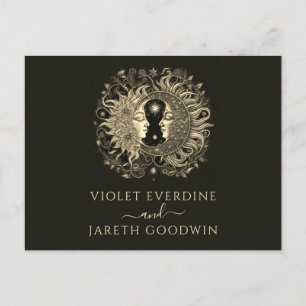 Postale Carte de réponse pour un mariage céleste