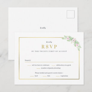 Postale Carte de réponse RSVP de mariage Splendid Union
