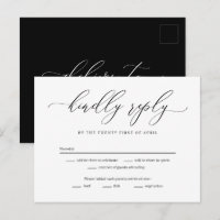 Carte de réponse RSVP pour Forever Love Editable C