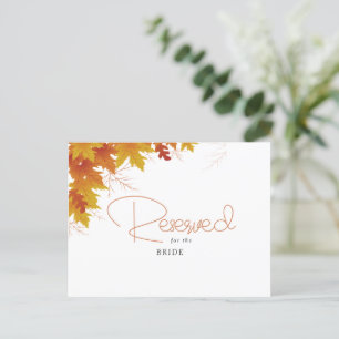 Postale Carte de réservation Boho Chic Mariage de automne