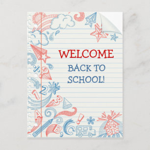 Postale Carte de retour à l'école