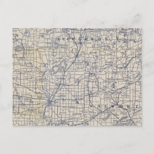 Postale Carte de route de bicyclette du Wisconsin 7