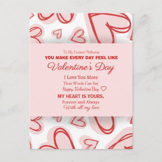 Postale Carte de Saint-Valentin personnalisée romantique
