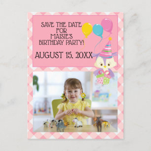 Postale Carte de sauvegarde de date d'anniversaire de ball