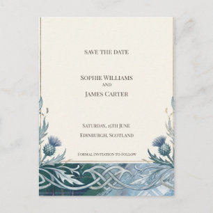 Postale Carte de sauvegarde de date de mariage Celtique sa