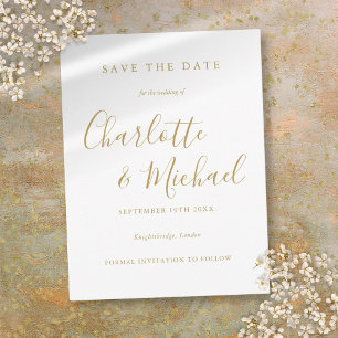 Postale Carte de sauvegarde de mariage à l'écriture de sig